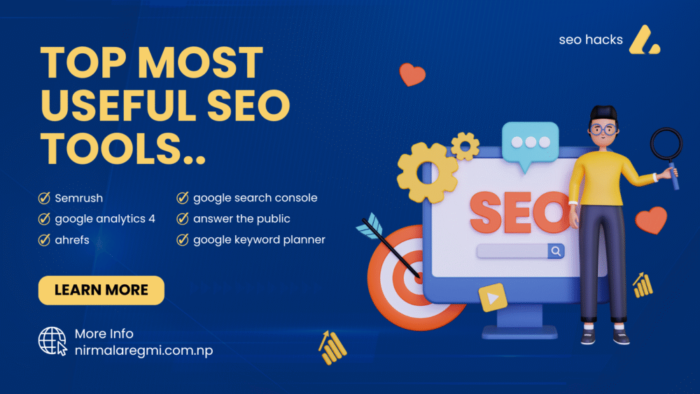 Navy And Yellow Modern SEO Marketing Expert Facebook Cover (1)